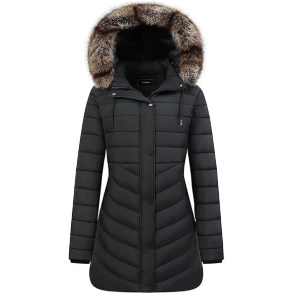 Women's Long Winter Coat Waterproof Puffer Jacket Thickened Down - Picture 8 of 8